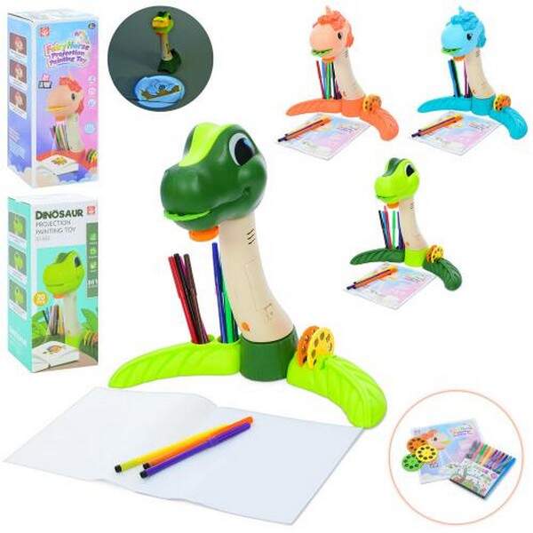 Проектор SE-120-124 (24шт) для малювання,20 предметів,динозавр,єдиноріг,слайди,маркери,музика,світло (шт.)
