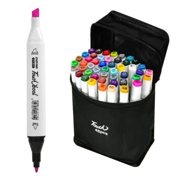 Маркери двосторонні білий корпус 48кол WW00894 (26наб) (шт.)