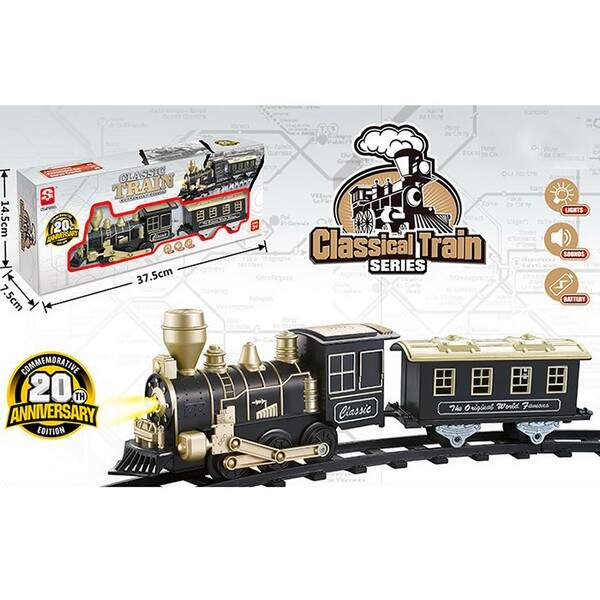 Залізниця 3122A (24шт) 74см, локомотив, вагон, звук, світло, на бат-ці, в кор-ці, 37,5-14,5-7,5см (шт.)