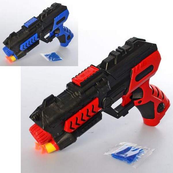 Пістолет 017 (120шт) 21см, м'які кулі2шт, 2 кольори, в кульку, 21-15-4см (шт.)