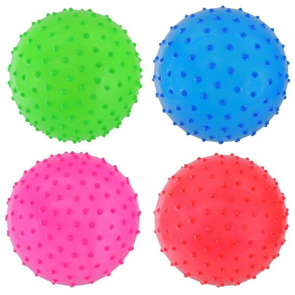 М'яч MB0113 (300шт) з шипами, гумовий 20 см, 68 грам, 4 кольори (шт.)