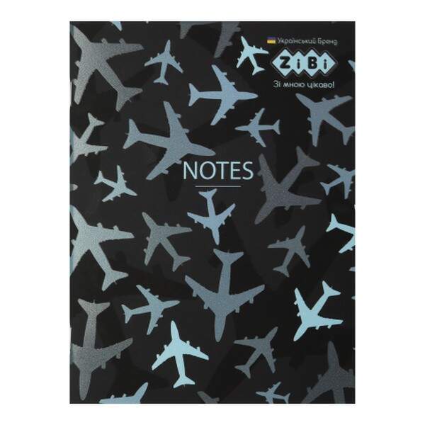 Блокнот BRIGHT, 140х187мм, 32 арк., кліт., ітгр. обкл., структ. лак.+Уфлак, на скобі, графітовий KID (шт.)