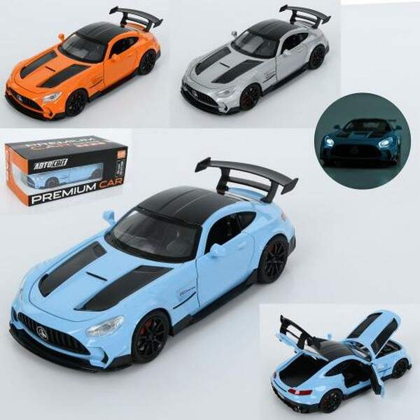 Машина AP-1988 (12шт) АвтоСвіт,1:22,метал,інерц, 20см, звук,світло,відчиняються двері/багажник/капот (шт.)