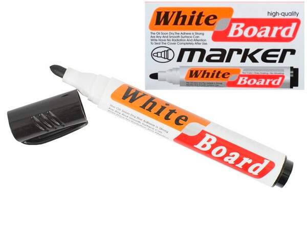 Маркер для сухостираємої дошки чорний WW00079 (с-802) (1200шт) (шт.)