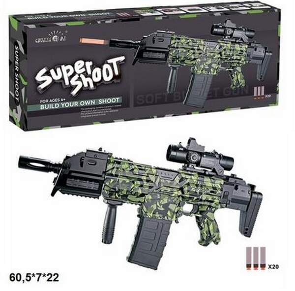 Автомат 107B-1 акум.USB.з присосками,приціл.кор.55*7*22 /18/ (шт.)