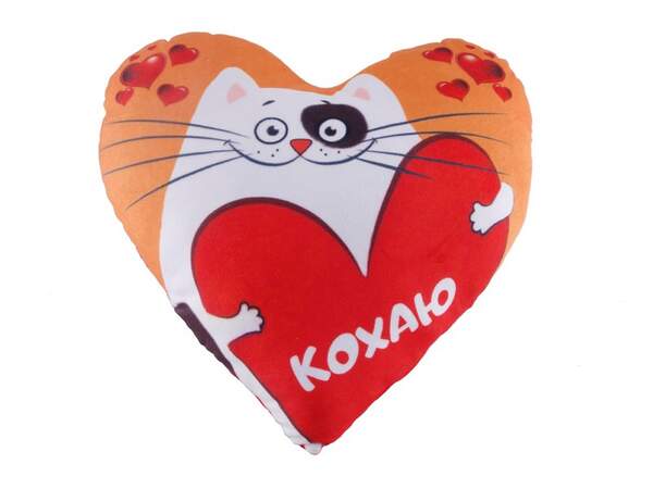 Сердечко закохане кошеня, 00387-7 (33х35х1см) (шт.)