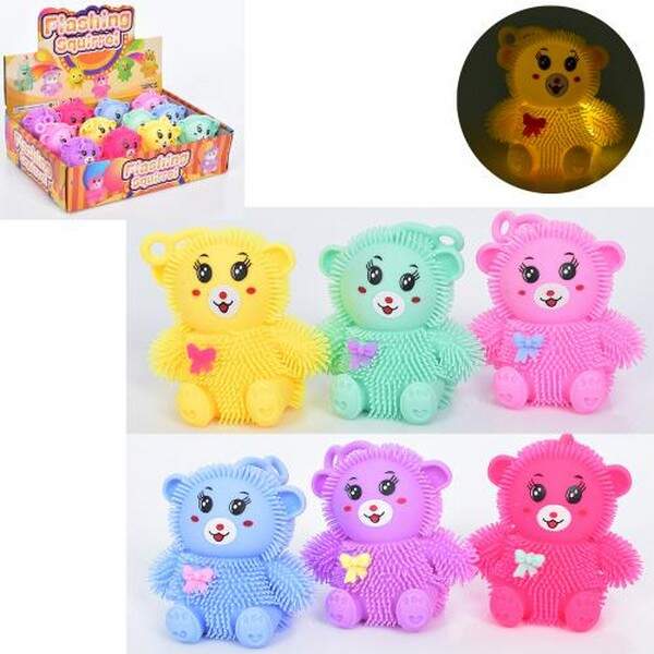 Е-їжачок MS 3687 (96шт) антистрес, 10см, світло, 4кольори,на бат-ці(табл) 12 шт в дисплеї 31-21-7,5с (шт.)