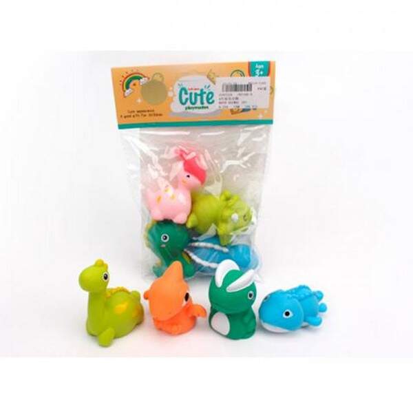 Іграшка для купання KT100-D (72шт) набір динозаврів, 4шт, 8см, бризгалка, 2 види, у пакеті, 15-20-6 (шт.)
