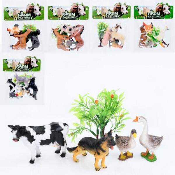 Фігурка E068-1-2-4-JS21-3-5-6 (40шт) набір, домашні тварини, 6 видів, в пакеті, 21-19,5-3см (шт.)