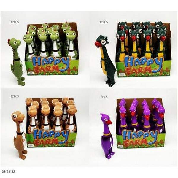 Динозавр 4237/38/39/40 гум.зв.4в.12шт.в кор.35*21*32 /8/96/ (шт.)