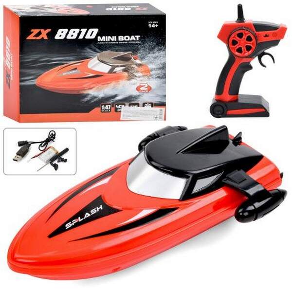 Катер ZX8810 (12шт) р/к2,5G, акум, 24см, 1:47, USBзарядне, в кор-ці, 27,5-23-8см (шт.)