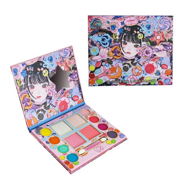 Косметика арт. IG2943 (192шт/16)  палетка тіней для повік, пензлик короб. 16*13*1 см (шт.)