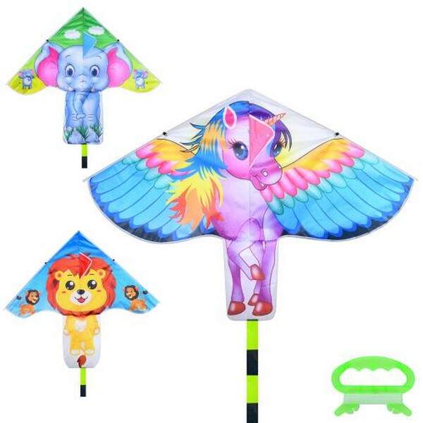 Повітряний змій MR 1160 (100шт) ширина 120см, довжина 86см, хвіст 94см, 3види, в пакеті, 7,5-77-1,5 (шт.)