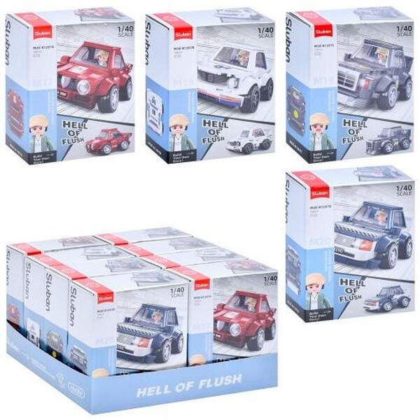 Конструктор SLUBAN M38-B1207 (64шт) авто серія, машина, 1:40, фігурка, 4 види(від 156дет), 8шт в дис (шт.)