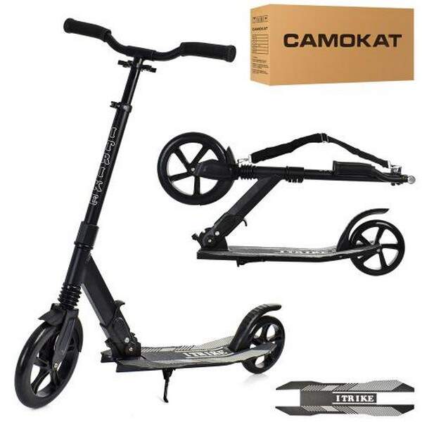 Самокат SR 2-079-B (1шт) дорослий, алюм., кол.2шт.ПУ230-200мм, кермо90-101см., підніжка, аморт.,підс (шт.)