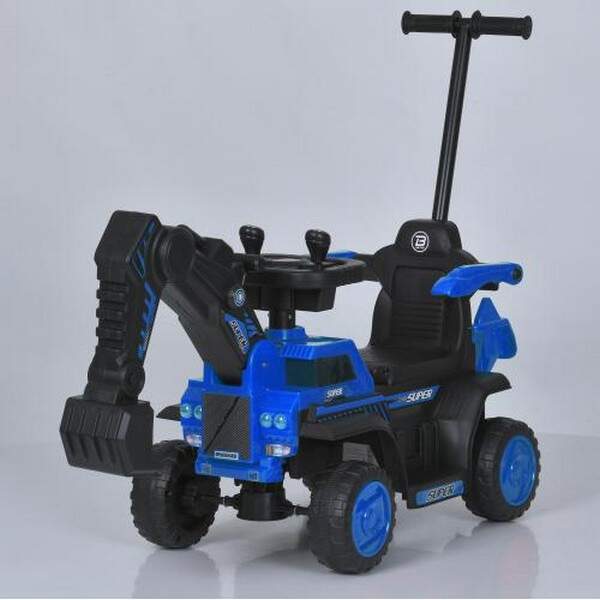 Трактор M 5787B-4 (1шт) 2в1 (каталка-толокар), 2акум6V4AH, 2мотори35W, музика, USB, MP3, блакитний (шт.)