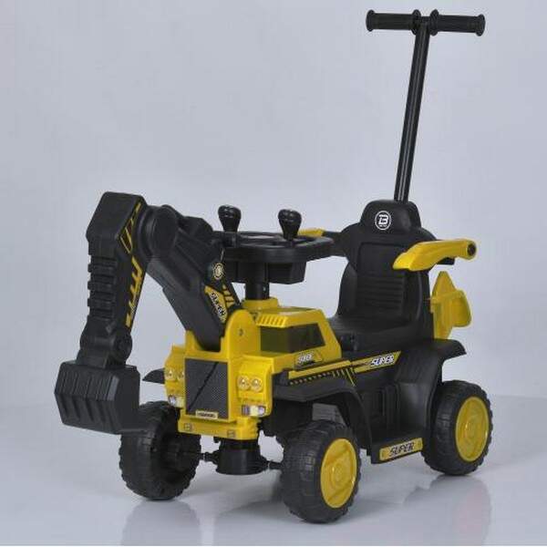 Трактор M 5787B-6 (1шт) 2в1 (каталка-толокар), 2акум6V4AH, 2мотори35W, музика, USB, MP3, жовтий (шт.)