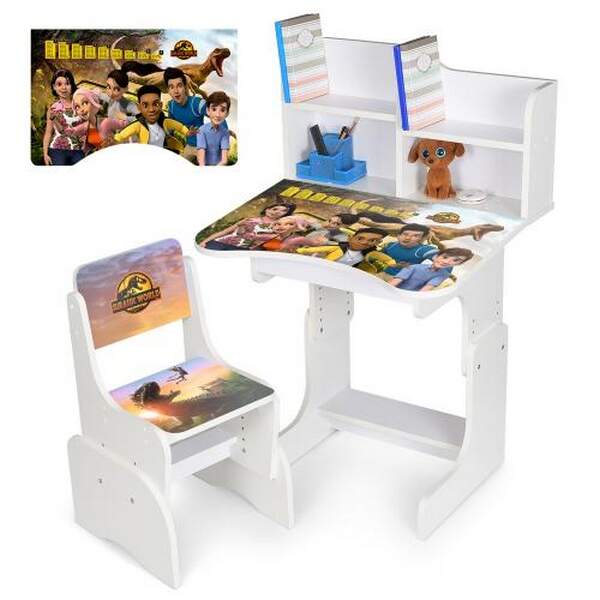 Парта N 2071-14-1 (1шт) зі стільчиком, 69,5х44,5см, регул.висота 56,5см/67,5см, JW, таблиця множення (шт.)