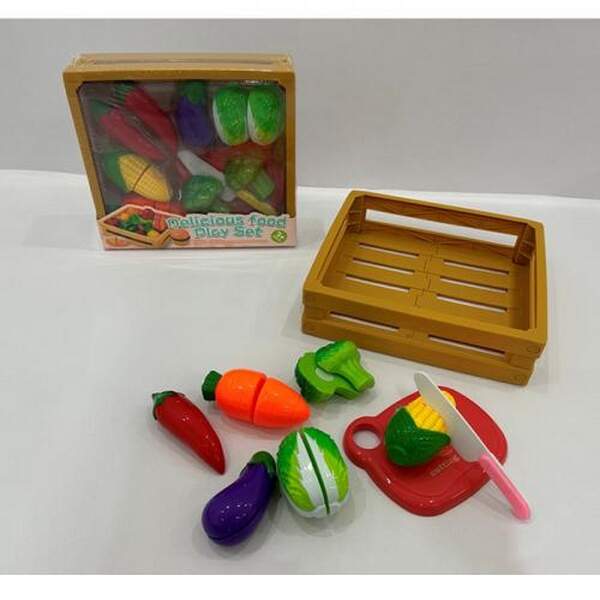 Продукти 1018-164 (48шт) на липучці, овочі, дошка, ніж, ящик, в слюді, 23-20,5-6,5см (шт.)