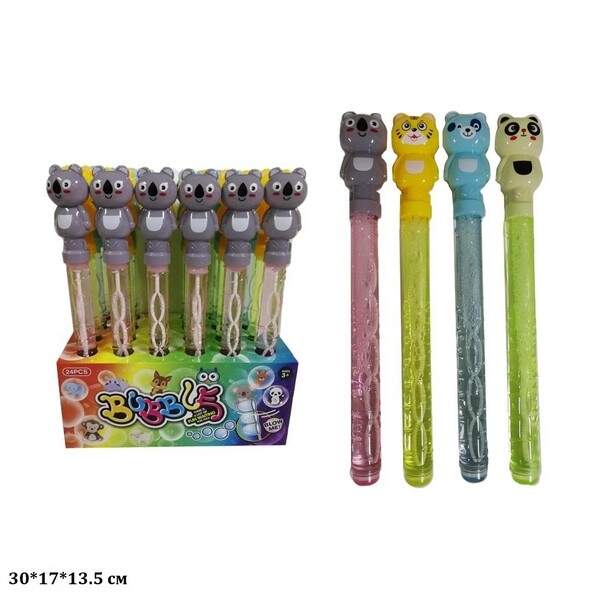 Мильні бульбашки 110мл 333B тваринки 4кол.24шт.в кор.30*13,5*17 /6/144/ (шт.)