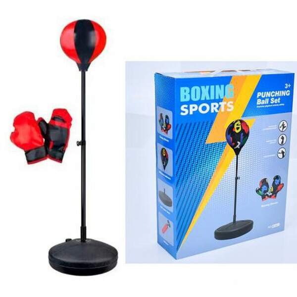 Боксерський набір MR 1254-1 (6шт)  груша(д24см), на стійці(121см) метал, 2 рукавиці 22см, насос, в к (шт.)