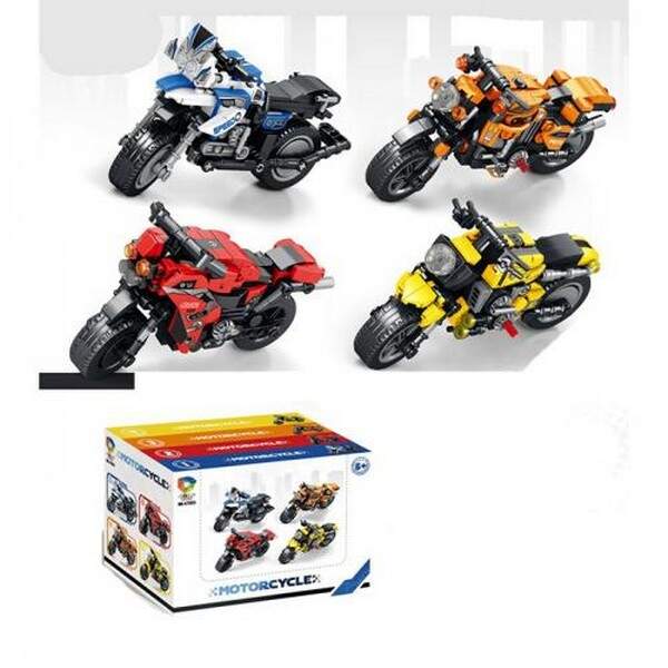 Конструктор 47003 (48шт) мотоцикл, від 251см, в кор-ці, 4шт(4види) в дисплеї, 29-21,5-19см (шт.)