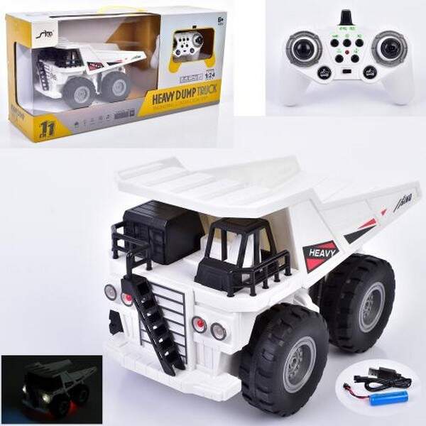 Самоскид QH9008 (9шт) р/к2,4G, акум, 1:24, звук, світло, рухливі деталі, USBзарядне, гумові колеса, (шт.)