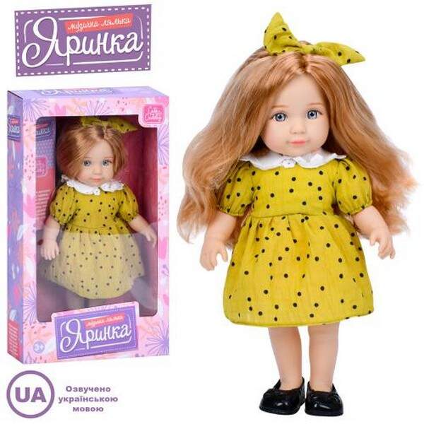 Лялька M 5891 I UA (24шт) Яринка, м'яконабивна, 35см, музика(пісні), укр, на бат(табл), в кор-ці, 23 (шт.)