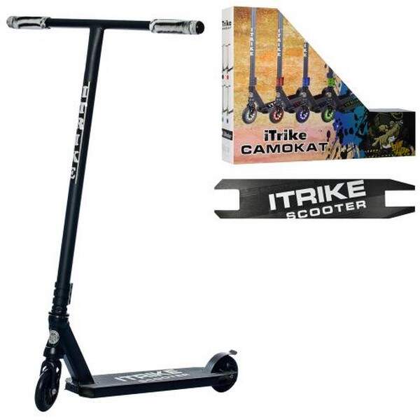 Самокат SR 2-068-2-BGR (1шт) алюм+сталь,трюковий,2штПУ100мм-пласт,кермо89см,підніж36-11см,чорно-зеле (шт.)