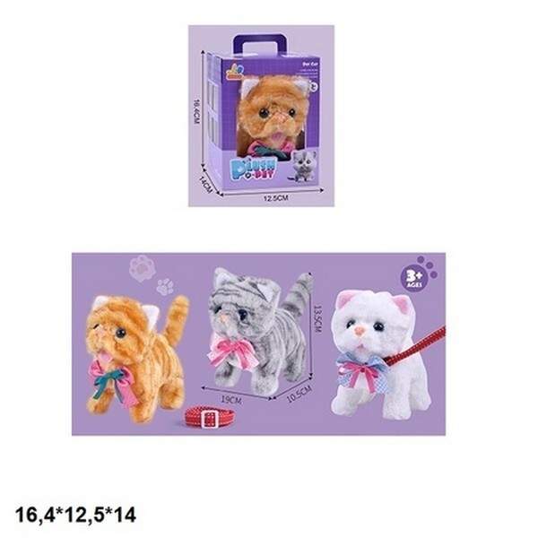 Кошеня 810-12 м'як.з аксес.батар.муз.ходить 3кол.16,4*12,5*14 /108/ (шт.)