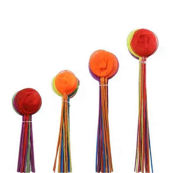 Іграшка №125454 сачок для метеликів та риболовлі з бамбук. паличкою 6кол 70см дитяч. (300) (шт.)