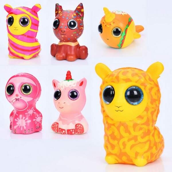 Іграшка MS 4143 (120шт) антистрес, тварина, 14см, сквіши, у пакеті, мікс видів, упаковка пакет 9шт 1 (шт.)