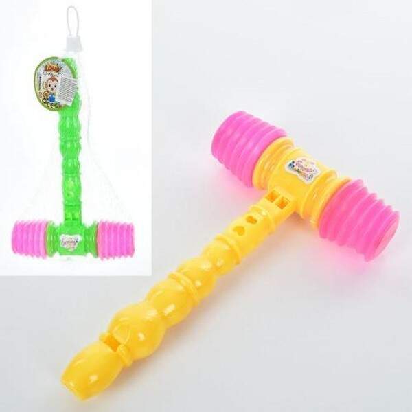 Молоточок 587 (360шт) 23см, звук, мікс кольорів, в сітці, 14-26-4,5см (шт.)