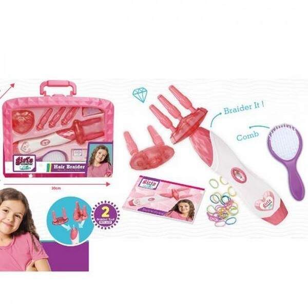 Набір для творчості MBK-512 (12шт) резинки для волосся, пристрій для плетіння-обертається/2 режими, (шт.)