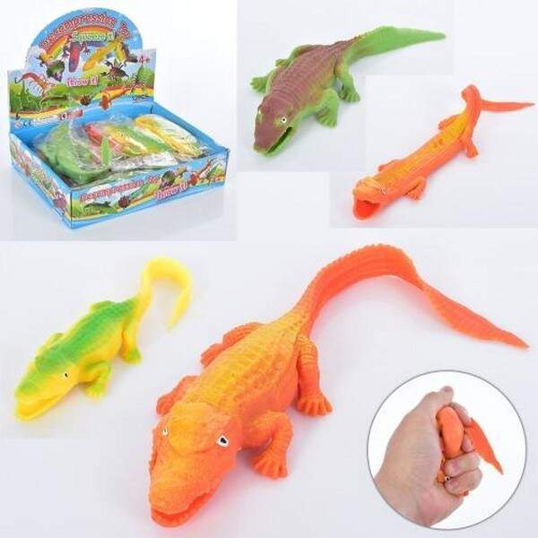 Фігурка SQ-18 (240шт) 24см, крокодил, антистрес, мікс кольорів, 12 шт в дисплеї, 25-19,5-5,5см (шт.)