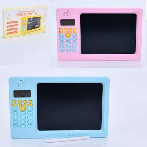 Гра TD202373 (25шт) планшет 25-16см,навчальна, математика,ел.табло, звук(англ), LCD планшет,2кольори (шт.)