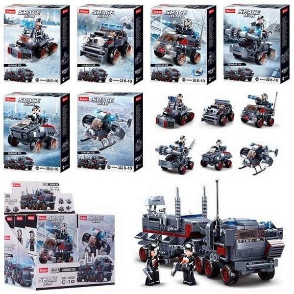 Конструктор SLUBAN M38-B0926 (108шт) військ.транспорт,фігурка,від78дет,6шт(6видів)в дисп.,29-20-14см (шт.)