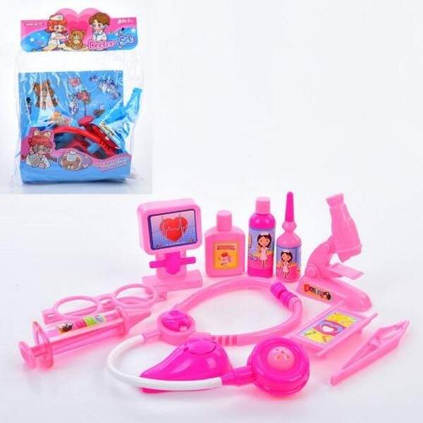 Набiр лiкаря 59291-92 (96шт) стетоскоп, окуляри, мед.інструменти, 2 кольори, у пакеті, 20-31-6см (шт.)