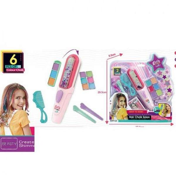 Набір для творчості MBK-386A (36шт) крейда для волосся (6 кольорів), пристрій для фарбування, гребін (шт.)