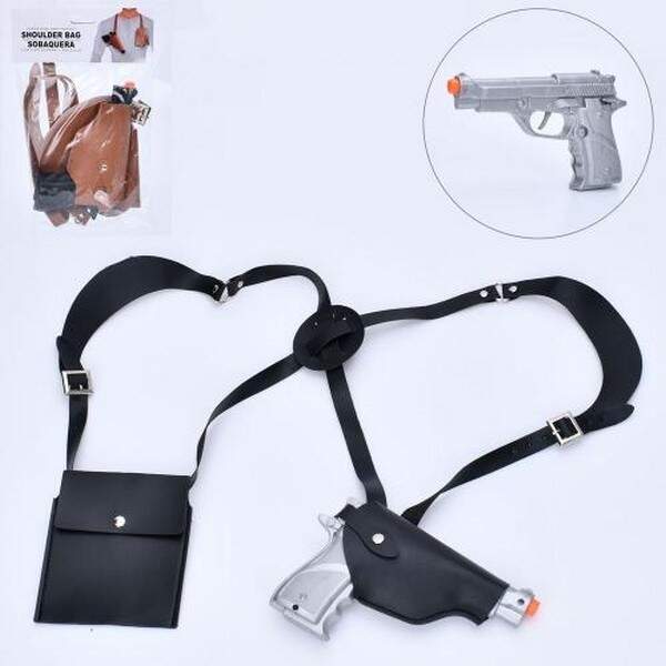 Пістолет 6821-21 (36шт) 19,5см, кабура, 2 кольори, у пакеті, 29-18,5-5см (шт.)