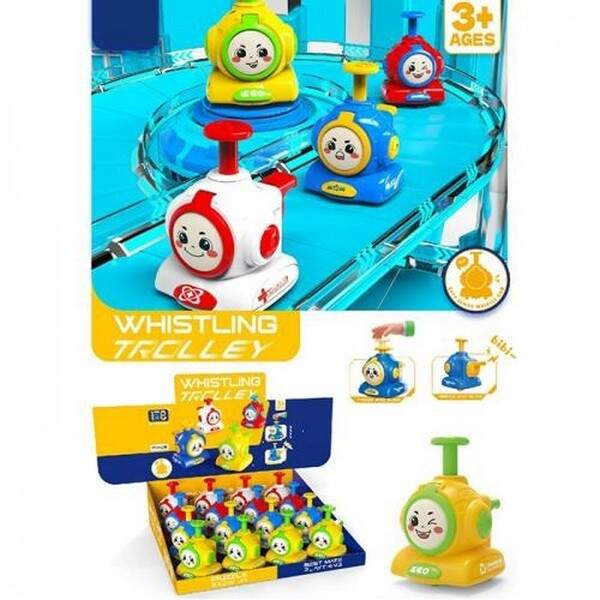 Поїзд 568C-11 (192шт) заводний, 9см, свисток, 16 шт(4види) в дисплеї, 35-35-10см (шт.)