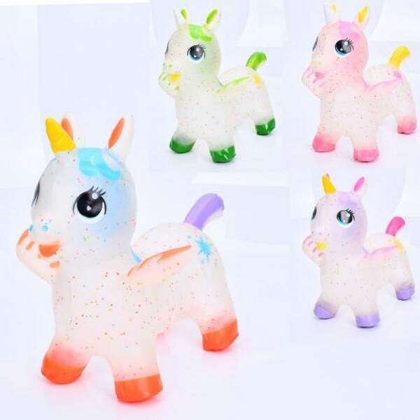 Стрибуни-тварини MS 4153 (30шт) ПВХ, єдиноріг з крильцями, 1400г, 4 кольори, у пакеті, 23-28-8см (шт.)