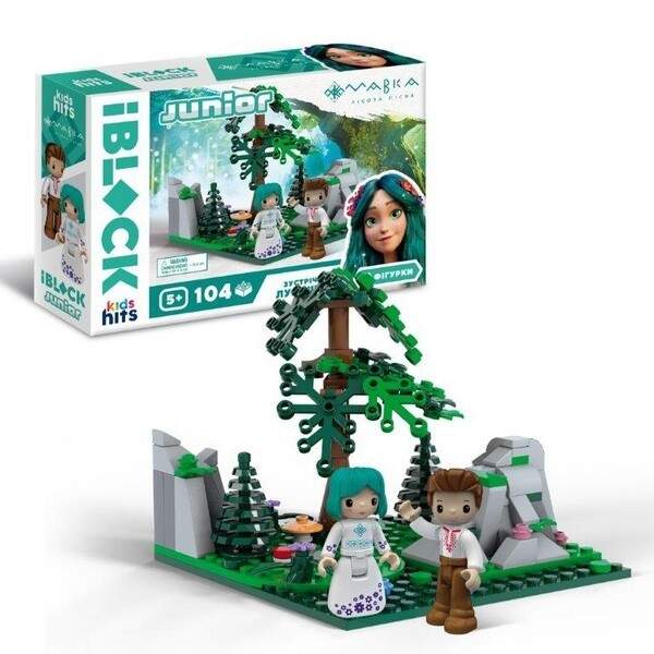 Конструктор Kids hits IBLOCK JUNIOR арт. PL-921-520 (24шт) МАВКА, 104 дет, 2 фігурки, наліпки, татую (шт.)