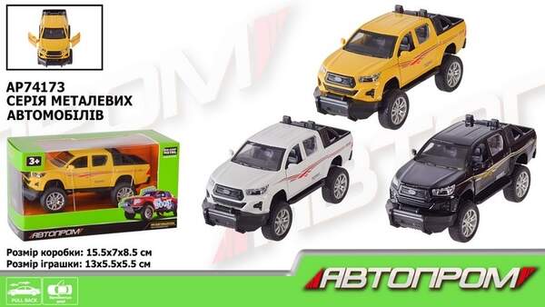 Машина мет. АВТОПРОМ арт.  AP74173 (96шт/2) 1:32,3 кольора,відкр.двері,короб.15,5*8,5*6,8см (шт.)