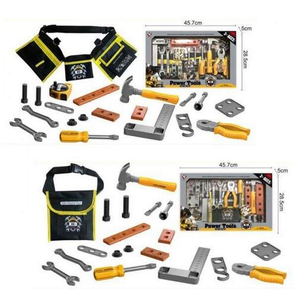 Набір iнструментів T009AB (18шт) сумка на ремені, молоток, викрутка, плоскогубці, гайк.ключі, болти, (шт.)