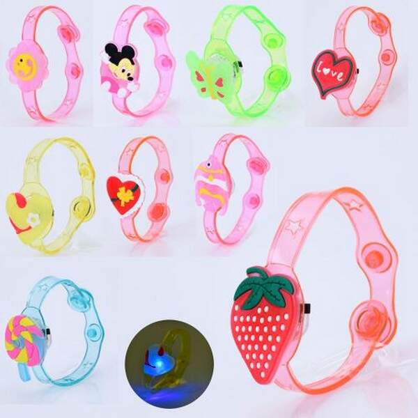 Браслет FG23082509-1 (1 200шт) 19см, світло, силікон,  на бат-ці(табл), в пакеті, 7-20-1,5см, упаков (шт.)