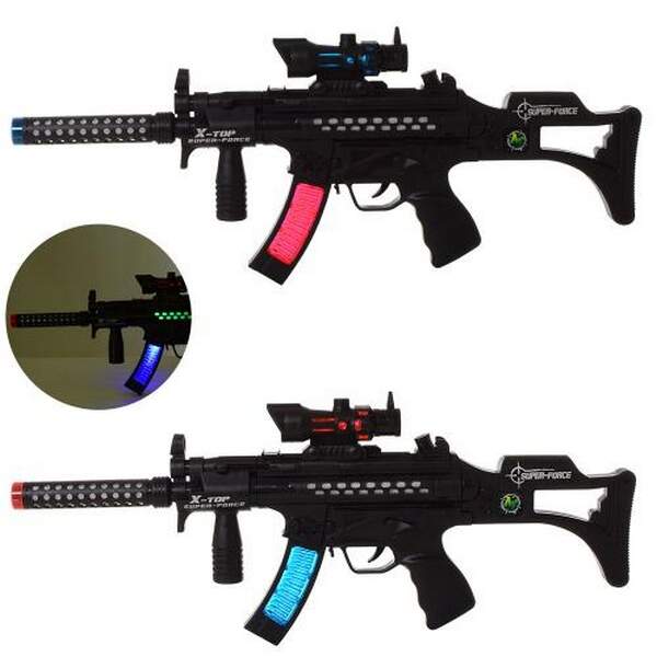 Автомат 818-1 (72шт) 56см, звук, світло, бат, в пакеті, 18-47-5см (шт.)