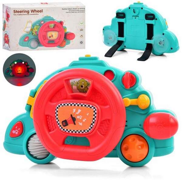 Автотренажер 2162 (24шт) 25см, кермо, рухливі деталі, музика, звук, світло, кріплення на липучках, л (шт.)