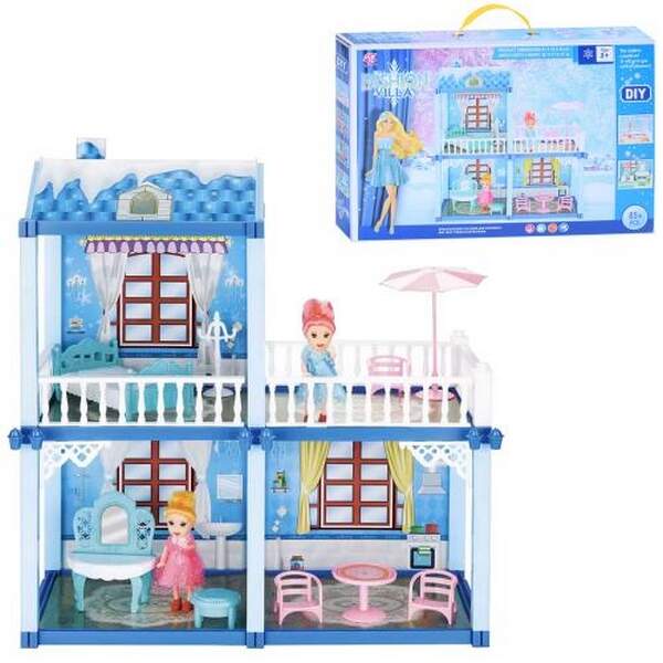 Будиночок 987 (24шт) 2 поверхи, меблі, ляльки 2шт 10см, 85дет, в кор-ці, 42-28-5,5см (шт.)