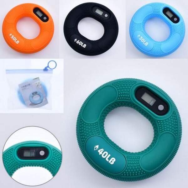 Еспандер MS 4082-2 (20шт) 80-80мм, кистьовий, з лічильником(електронний), 13,18,22,27кг, 4кольори, б (шт.)